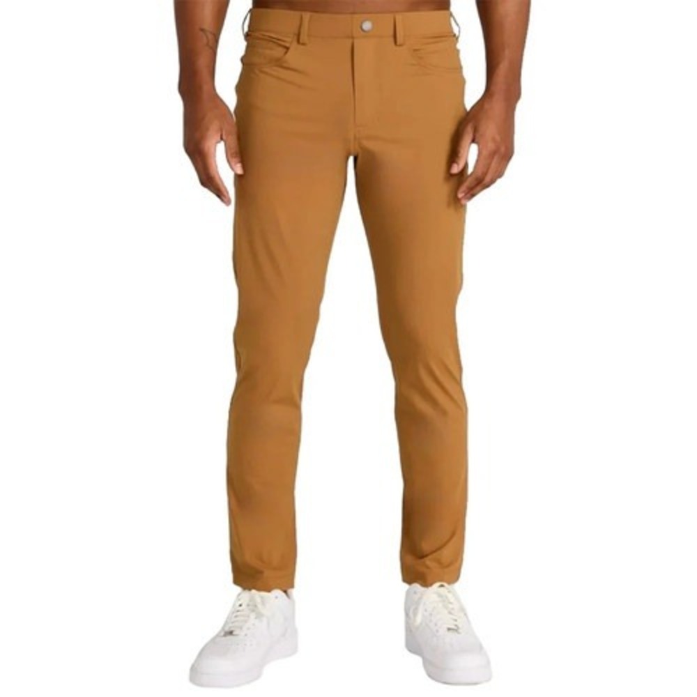 Redvanly Kent Mens Size Medium Espresso Pull On Golf Trouser Pants Tech Stretch